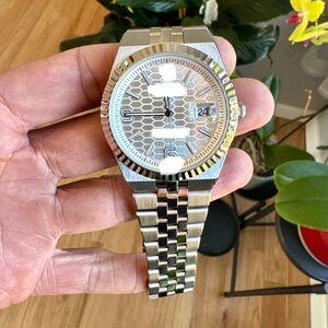Stainless Steel Silver Men's Bracelet Watch automatic mechanical